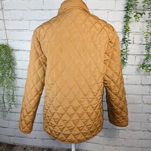 WOMENS JORDAN BLUE LABEL CAMEL COLOR QUILTED JACKET, SIZE SMALL, LIKE NEW - Picture 4 of 6